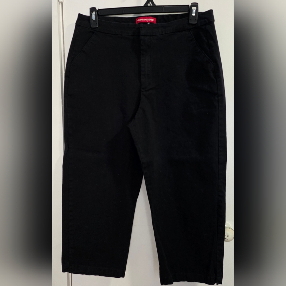 Gloria Vanderbilt Capri Pant, Black, Size 18